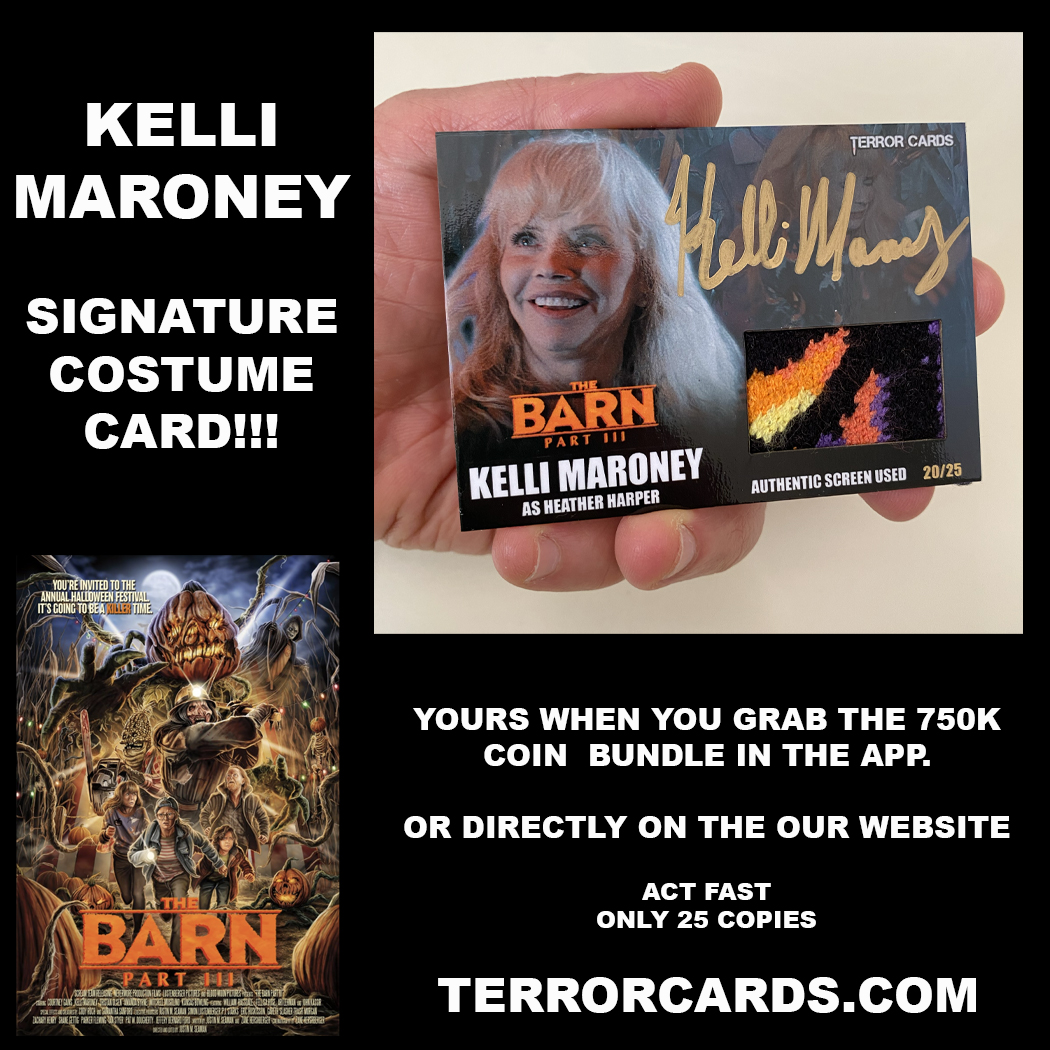 Kelli Maroney THE BARN 3 signature costume card